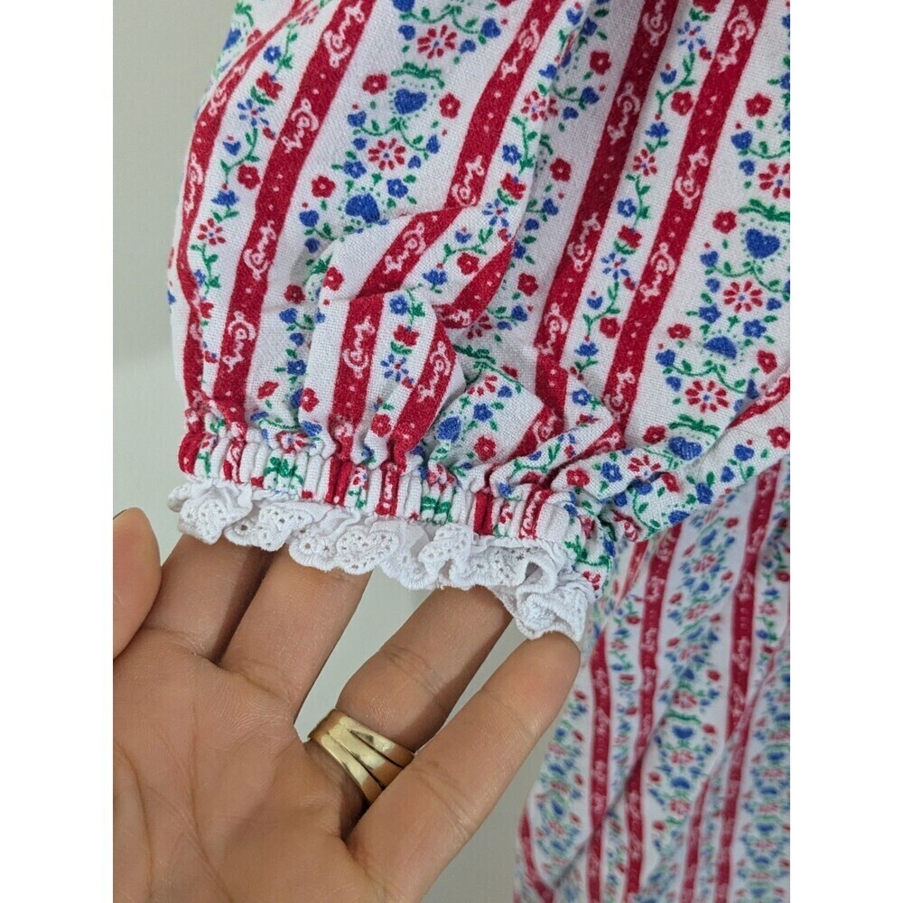 Lanz of Salzburg Dress Womens Small Floral Vintage Lace Nightgown Cottagecore - Picture 6 of 8
